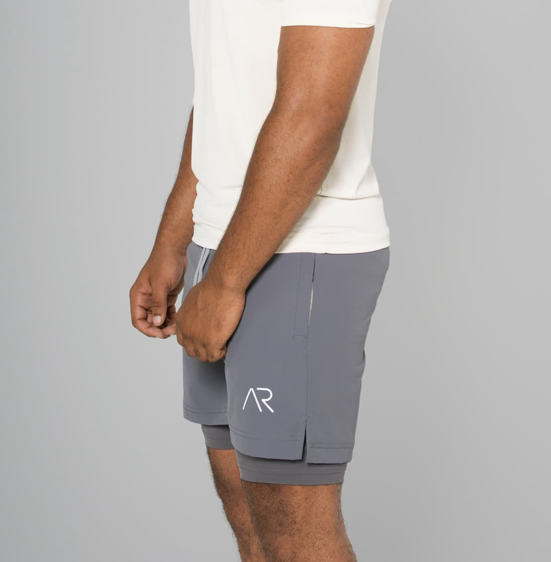 Short 2-en-1 Gris